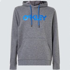 Oakley Men’s B1B PO Hoodie 2.0 — Men’s XL (Grey / Blue Logo
